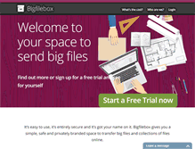 Tablet Screenshot of bigfilebox.com